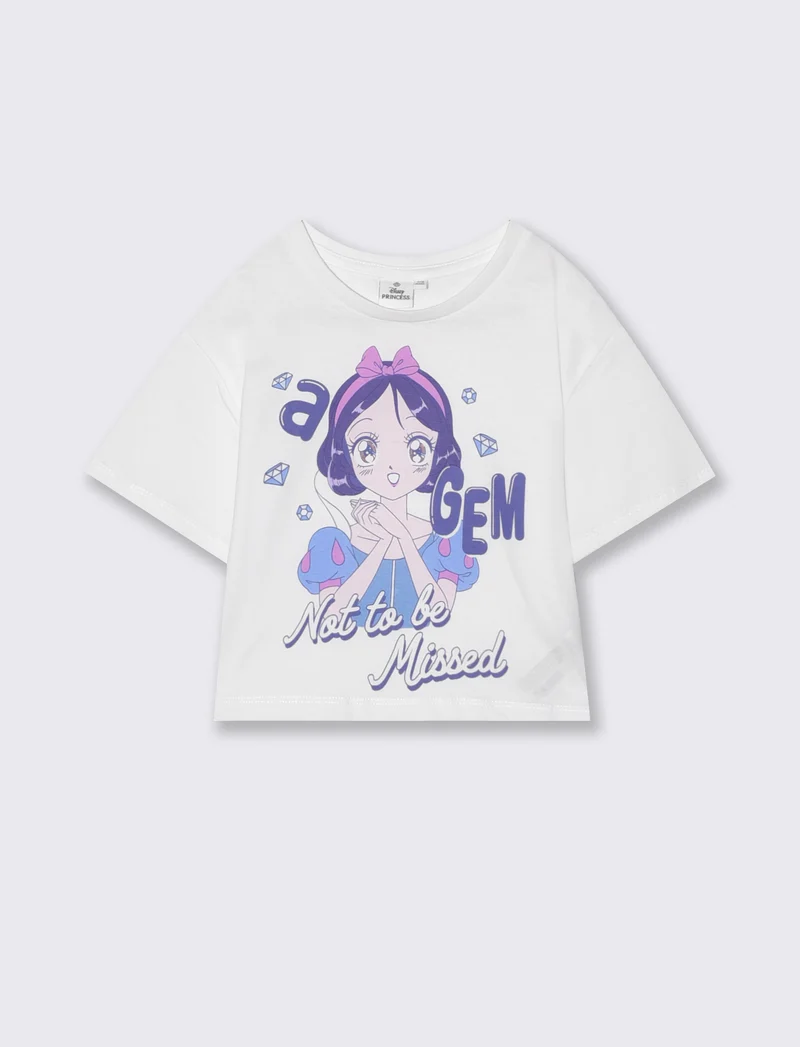 T-shirt Biancaneve in cotone fresco - Bianco