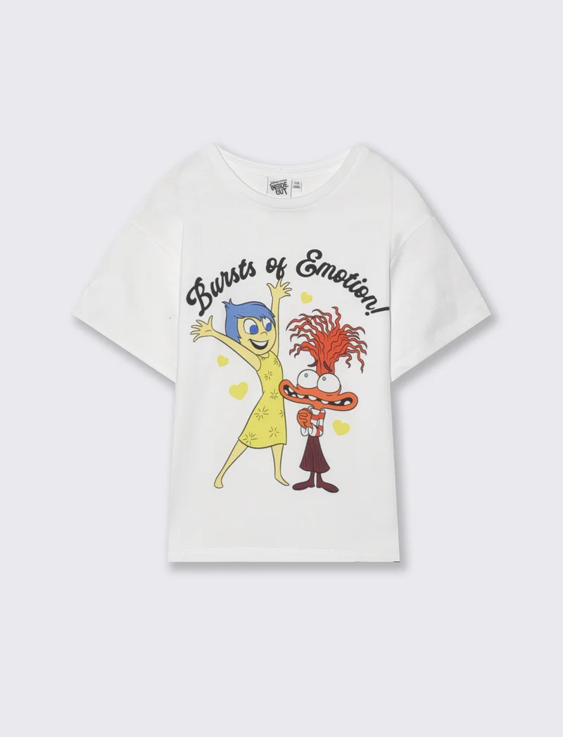 T-shirt estiva Disney Inside Out emozionante - Bianco