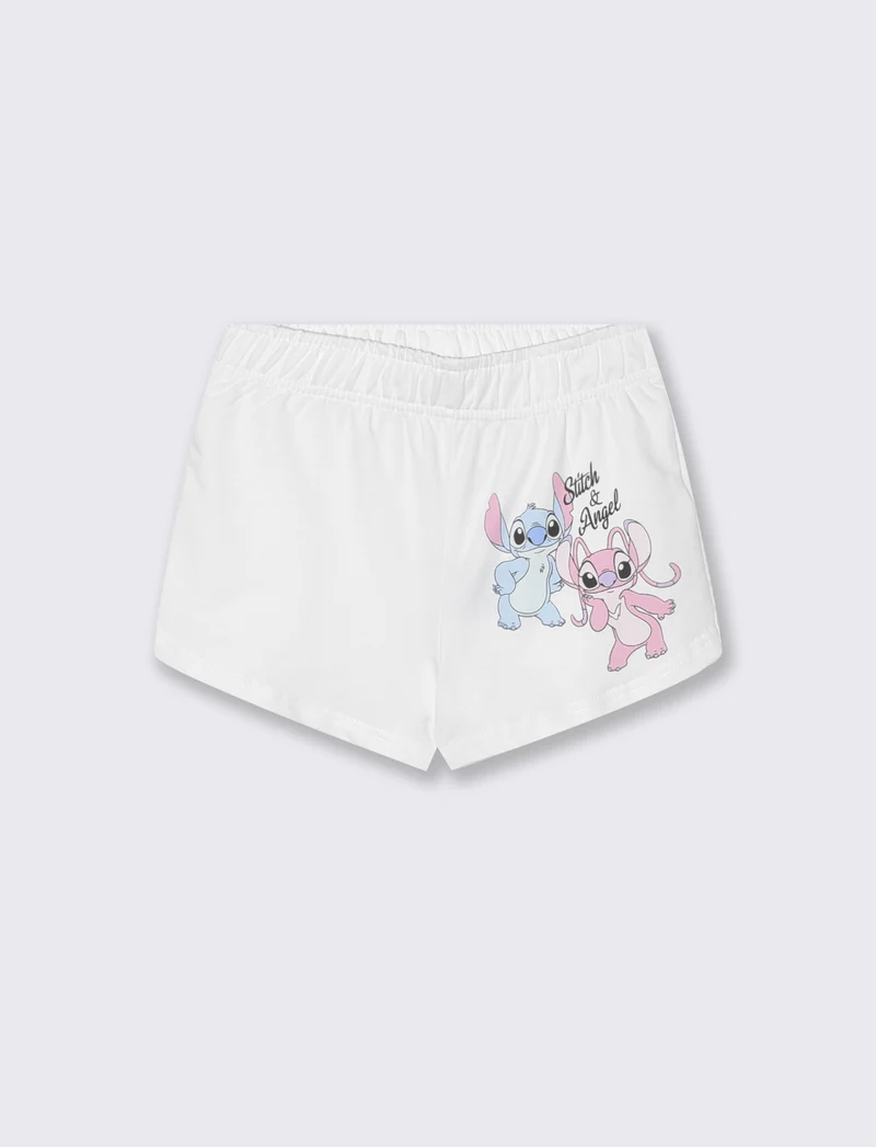 Short sportivo Disney Stitch/Angel dinamico - Bianco