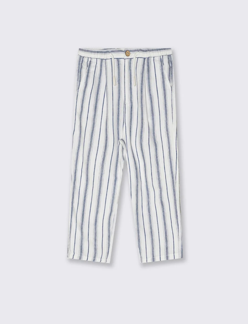 Pantalone a righe con coulisse regolabile - Righe