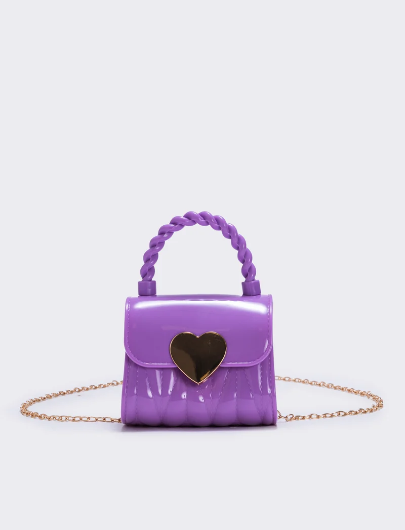 Borsetta cuore con tracolla elegante - Lilla