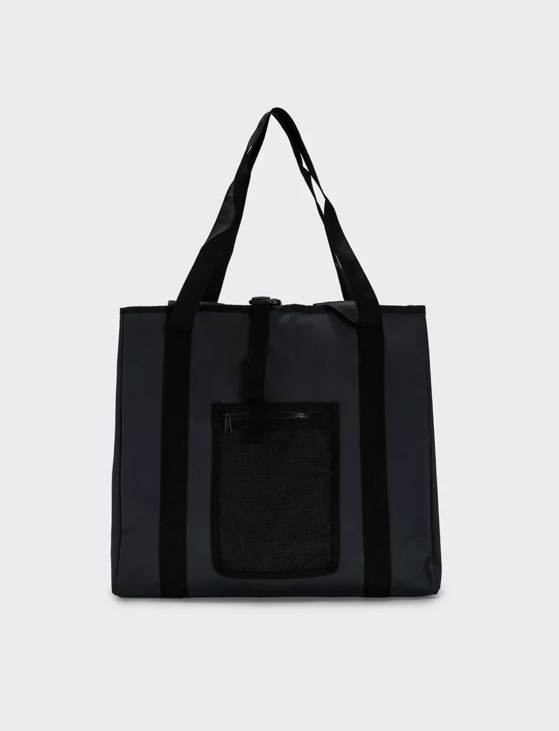 Borsone gommato con tasche uomo - Nero