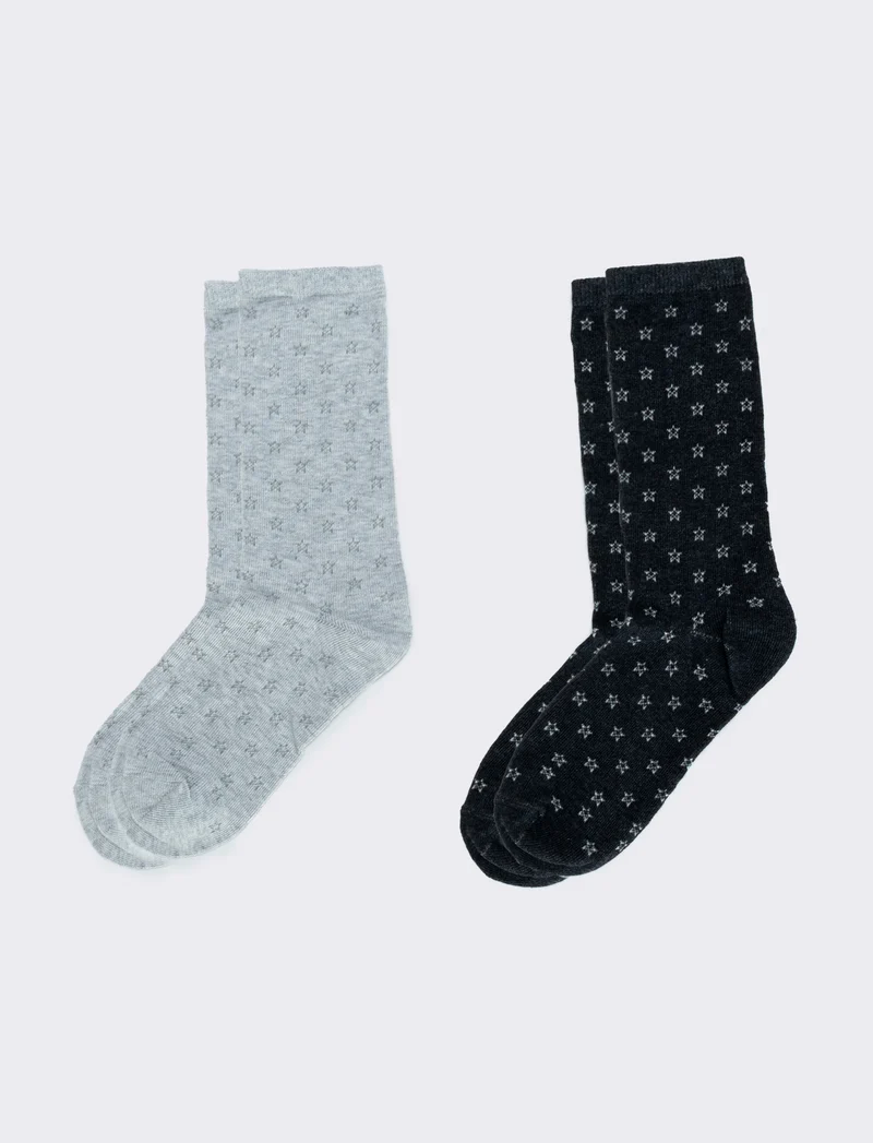 Calzini short per bambini - 2 paia - Nero