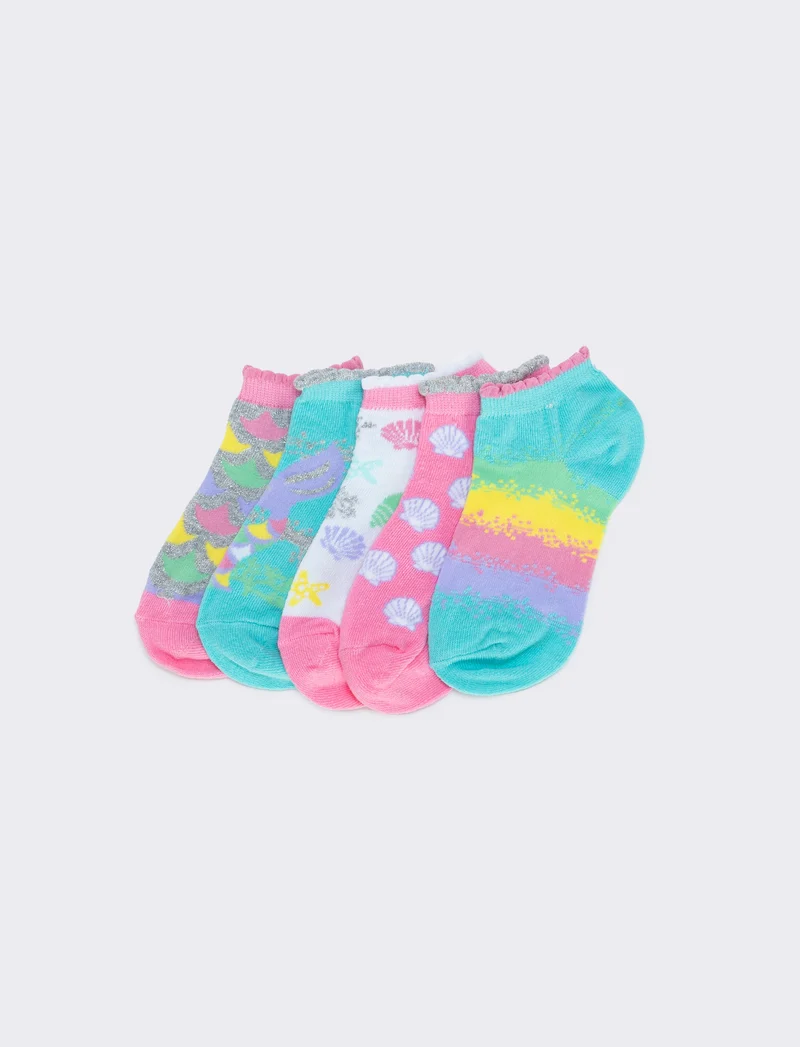 Set 5 calzini sirena per bambina - Multicolore