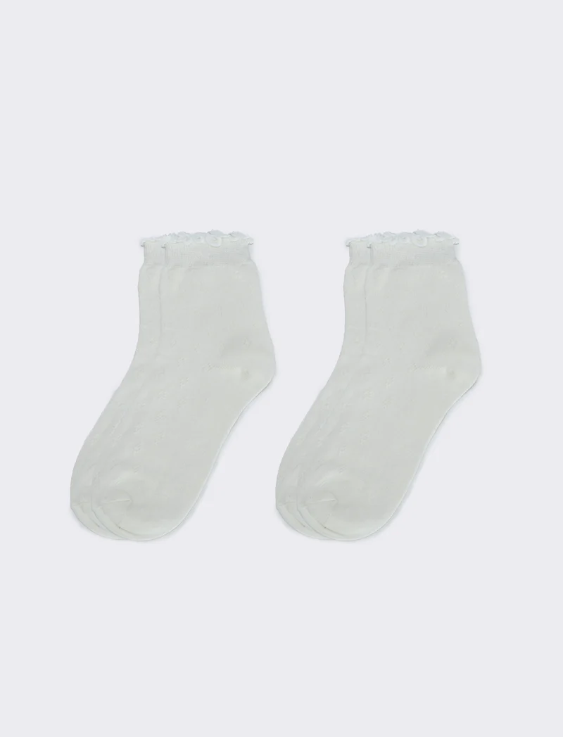 Set di 2 paia di calzini freel - Bianco sporco