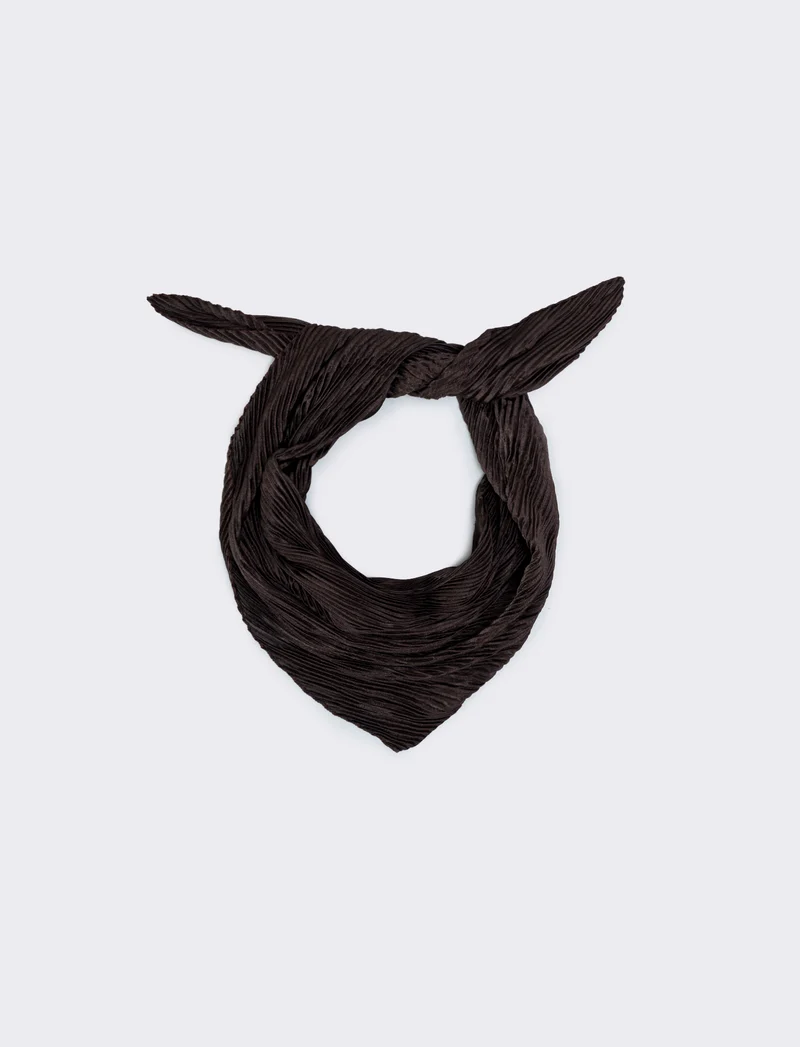 Foulard Quadrato Unito Elegante - Marrone