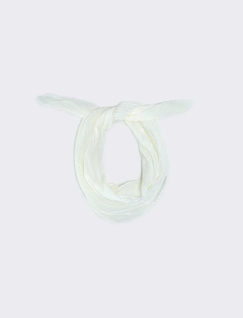 Foulard Quadrato Unito Elegante - Bianco