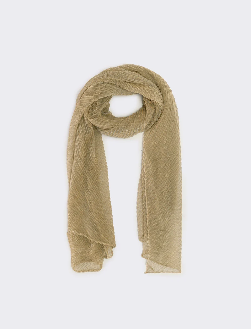 Foulard plissettato metallizzato - Oro