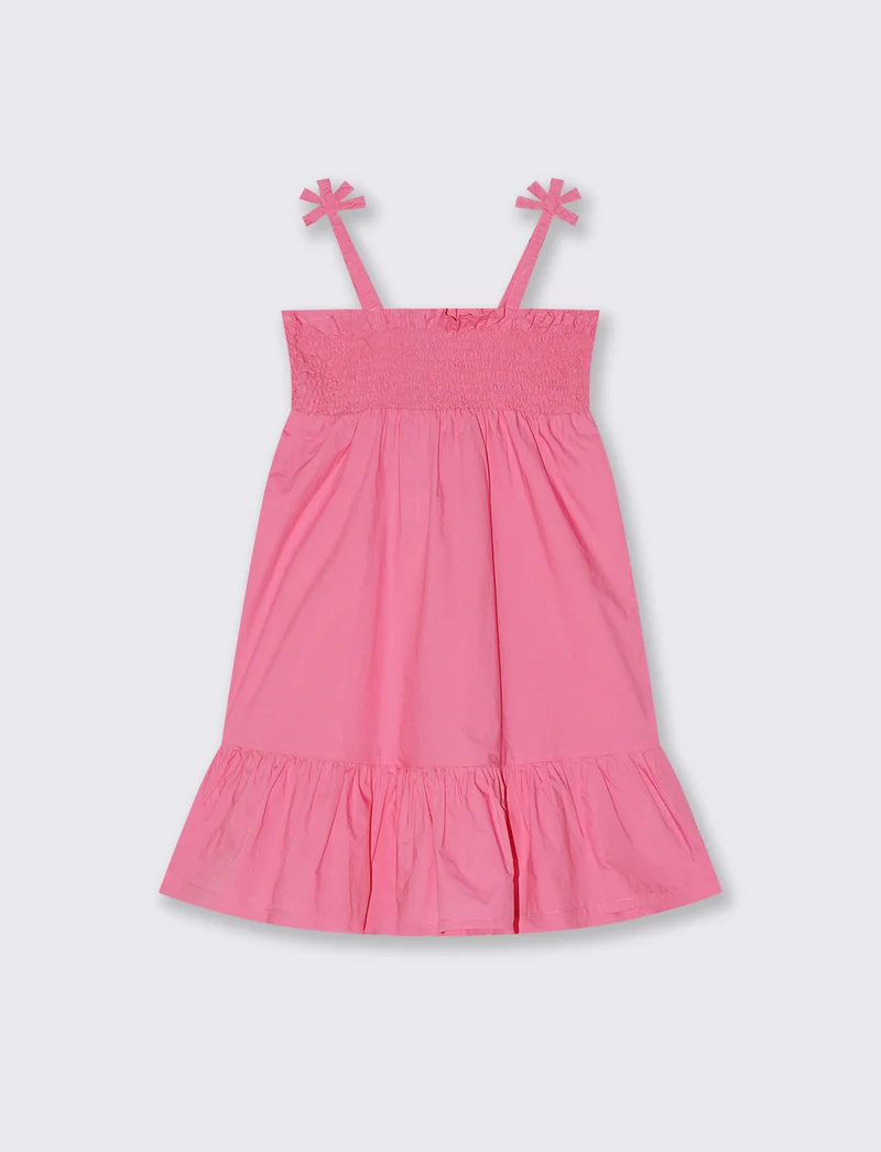 Abito con spalline e volant eleganti - Rosa big bubble