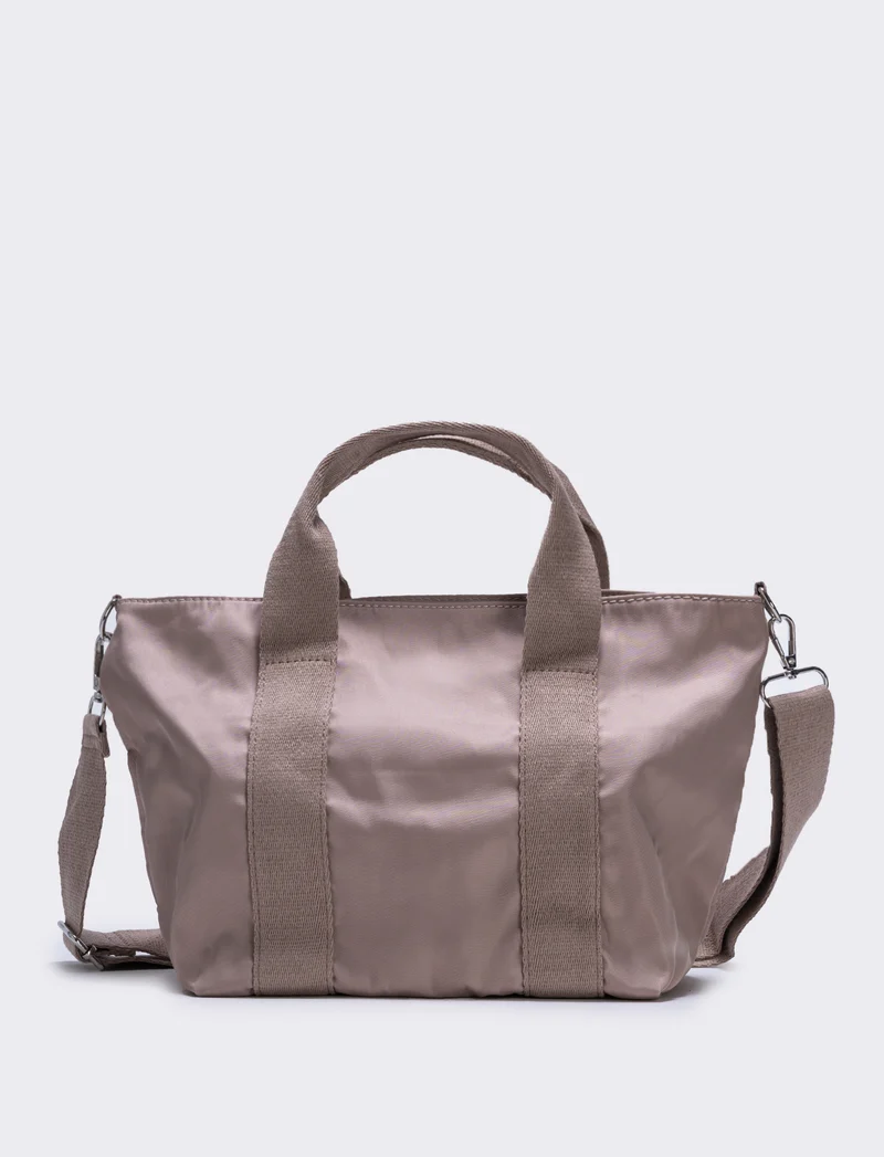 Borsa piccola in nylon - Beige