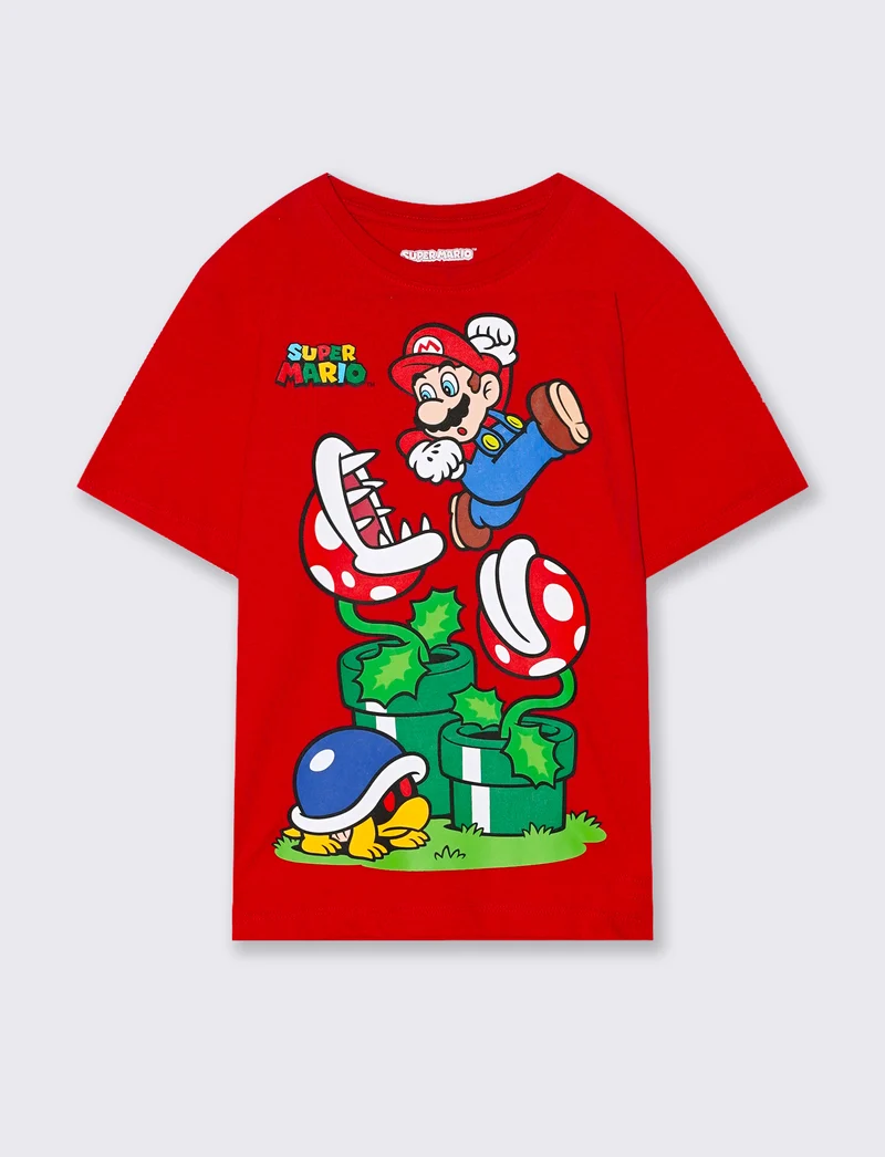 T-Shirt Super Mario - Rosso