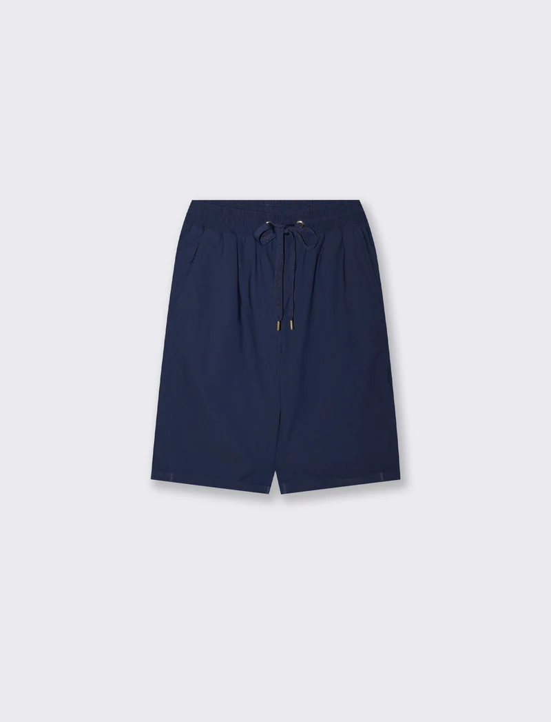 Bermuda con coulisse ed elastico - Blu