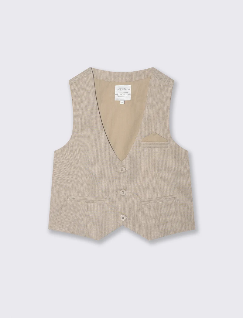 Gilet con motivo a spine - Beige