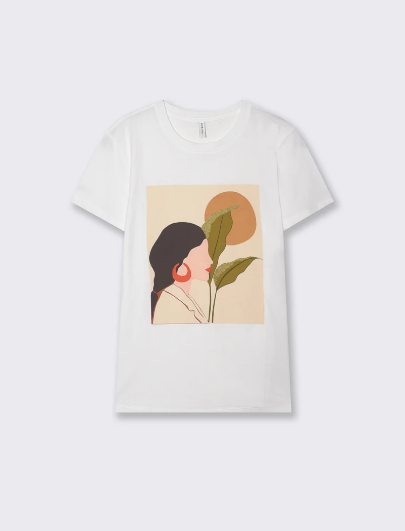 T-Shirt Manica Corta con Stampa - var 2