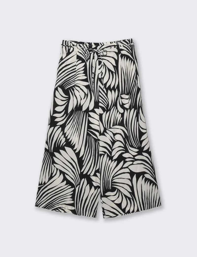 Pantalone Coulotte Stampato con Coulisse - var 1