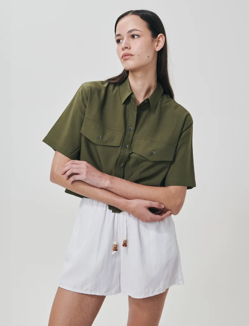 Camicia Mezza Manica con Tasche a Toppa - Kaky 1