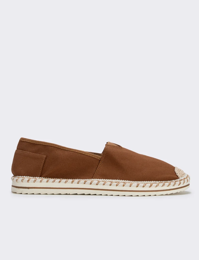 Espradillas in tela da uomo, due colori - Marrone tabacco