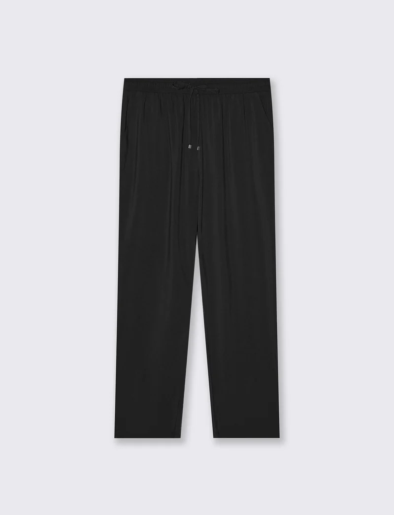 Pantalone con Coulisse ed Elastico - Nero