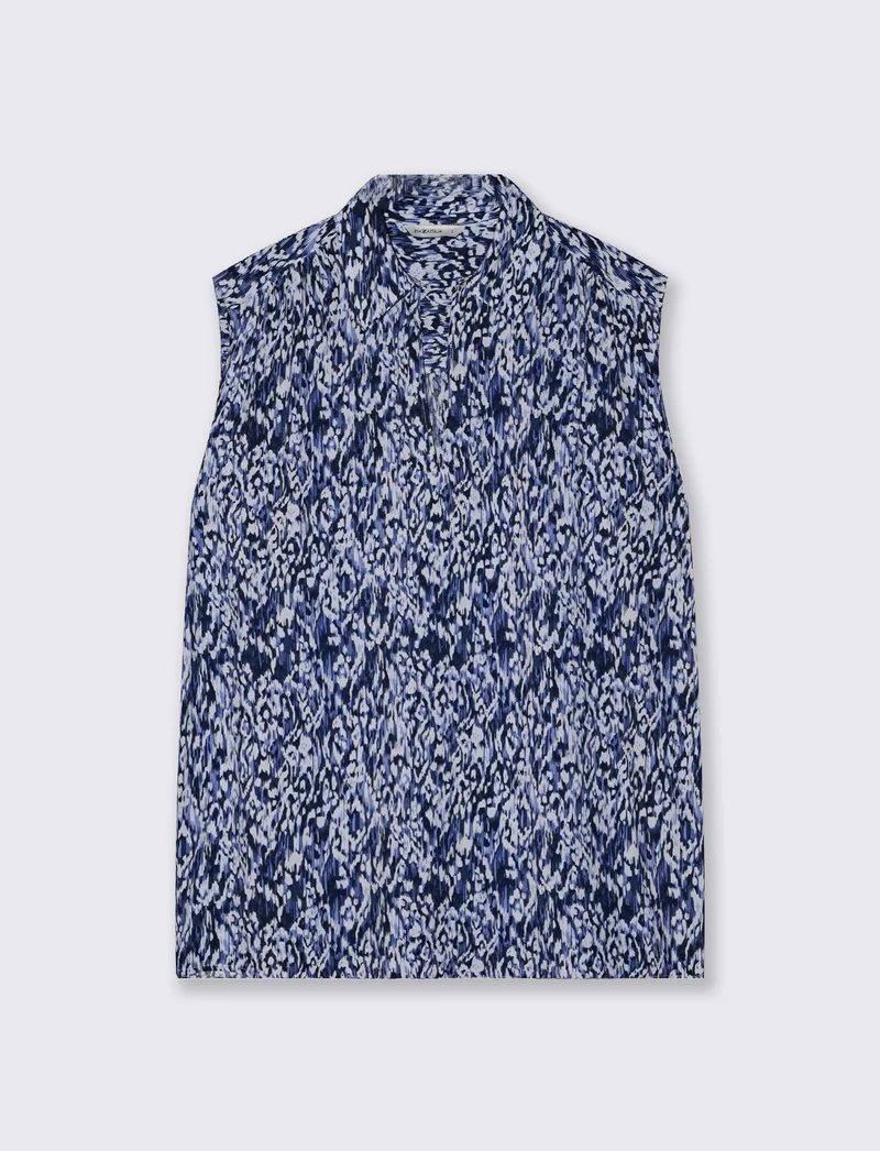 Blusa Giro Maniche Stampata Scollo a V - var 2
