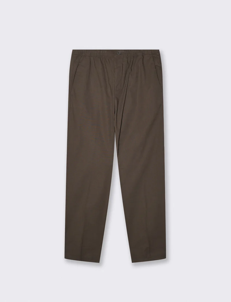 Pantaloni Jogger in Cotone Con Tasche - Moro
