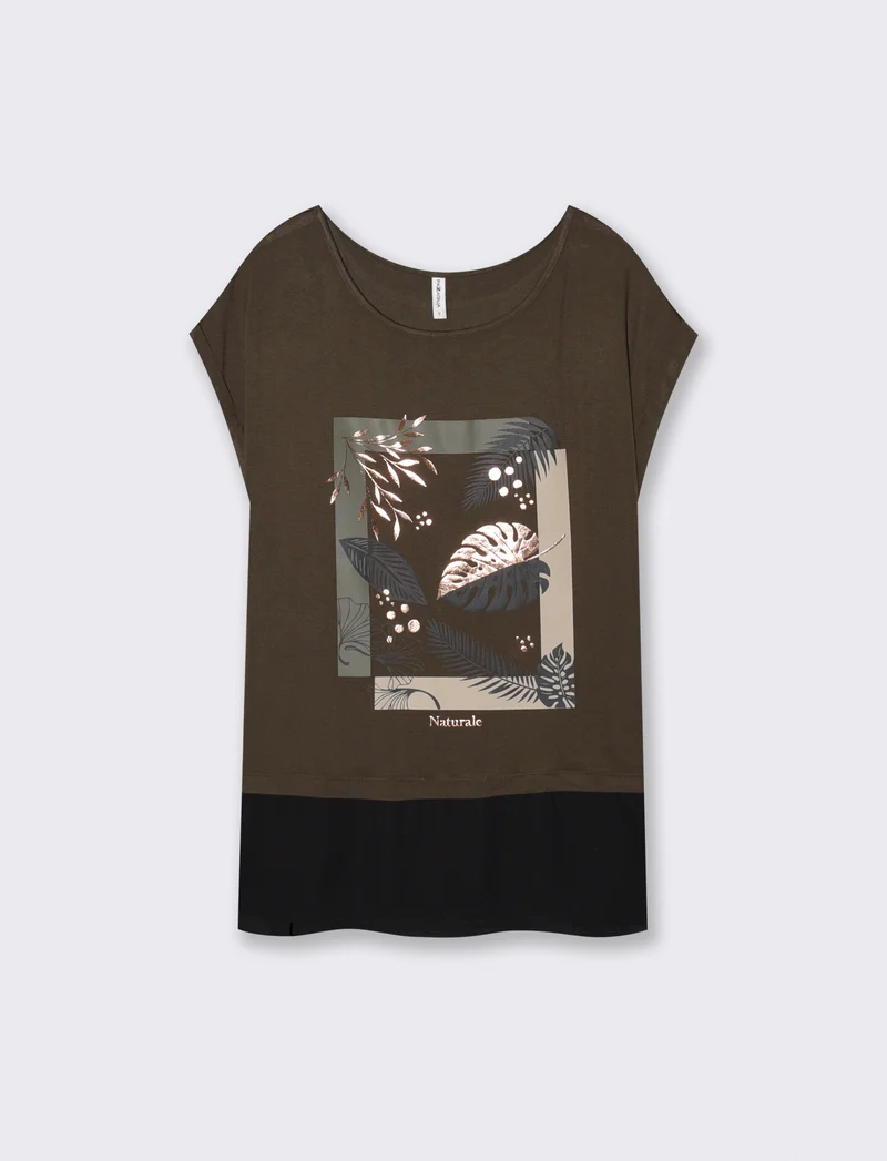 Maglia Kimono a Maniche Corte con Stampa - Ve.milit.
