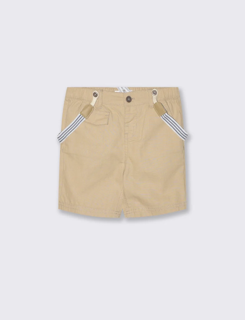 Camicia stampata manica corta palme - Beige
