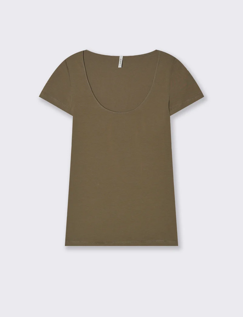 T-Shirt Mezza Manica Elegante - Verde
