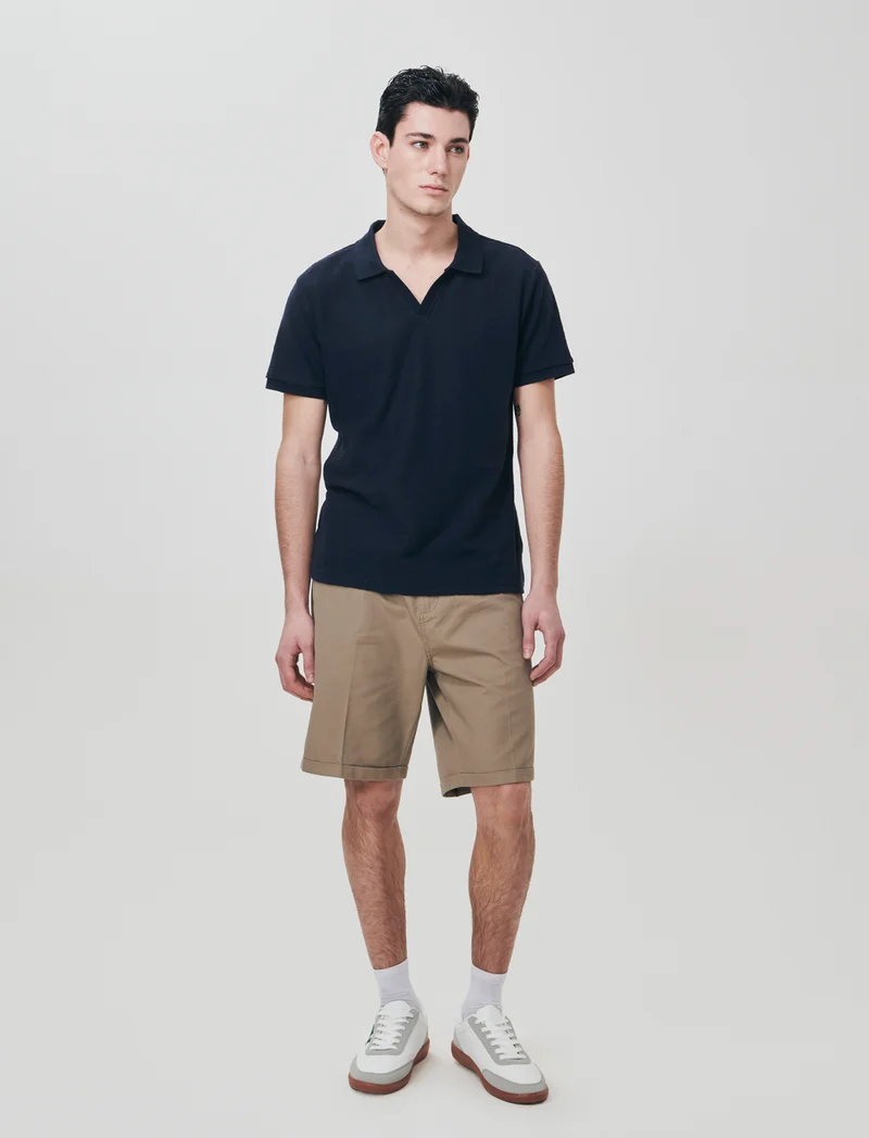 Bermuda Chino Regular Fit in Twill di Cotone - Verde kaki