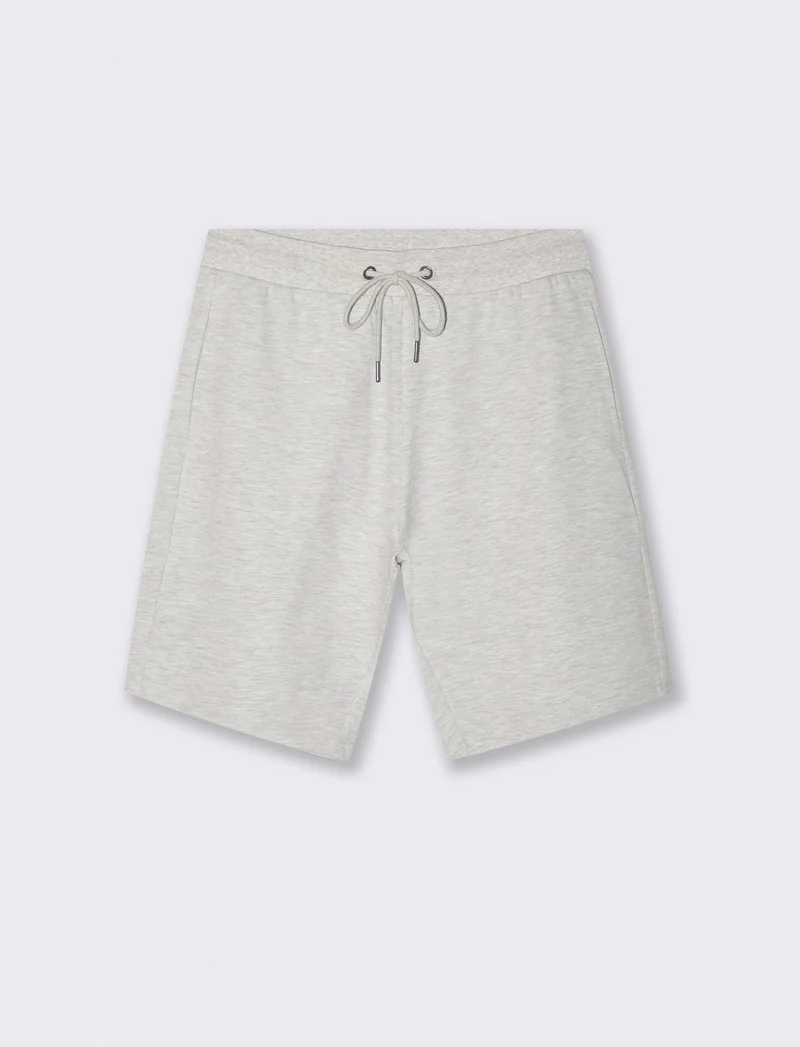 Bermuda Piquet con Vita Jogger Regolabile - Grigio mel.