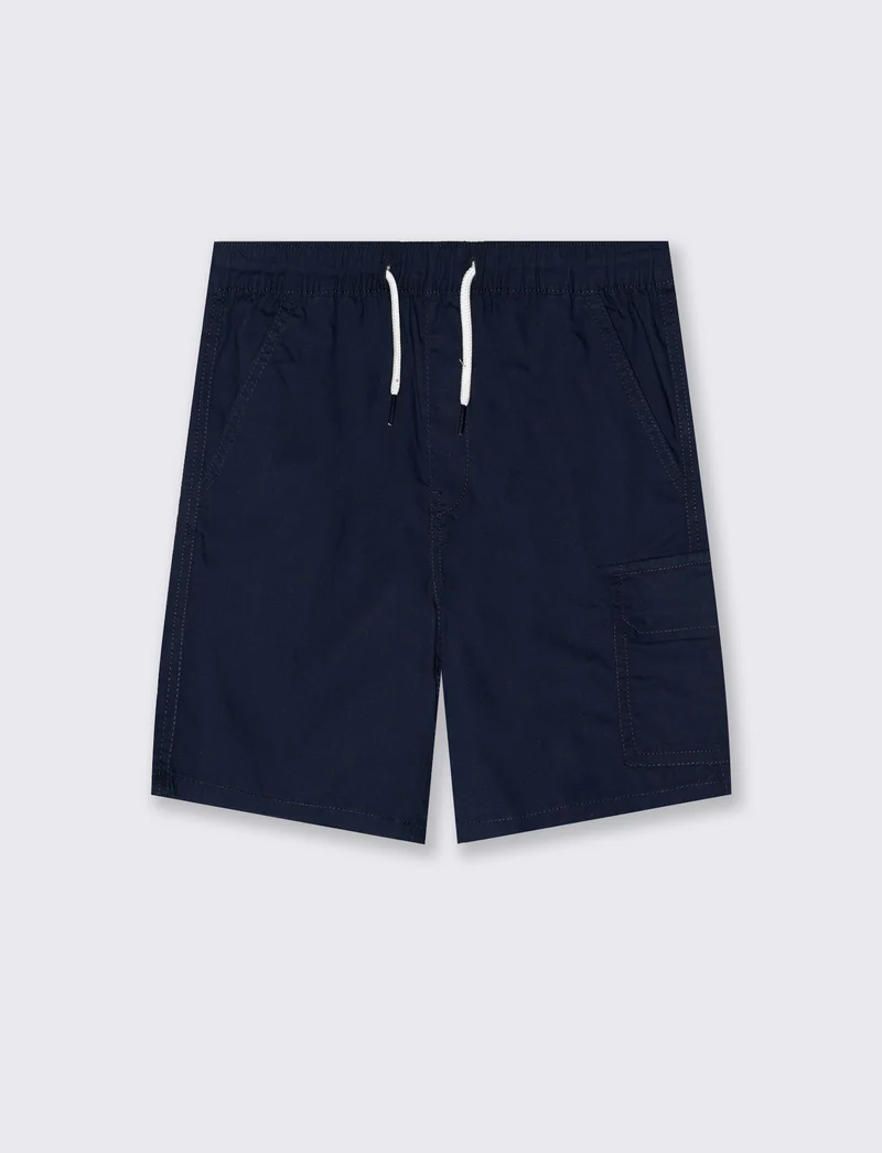 Bermuda in cotone tinta unita versatili - Blu