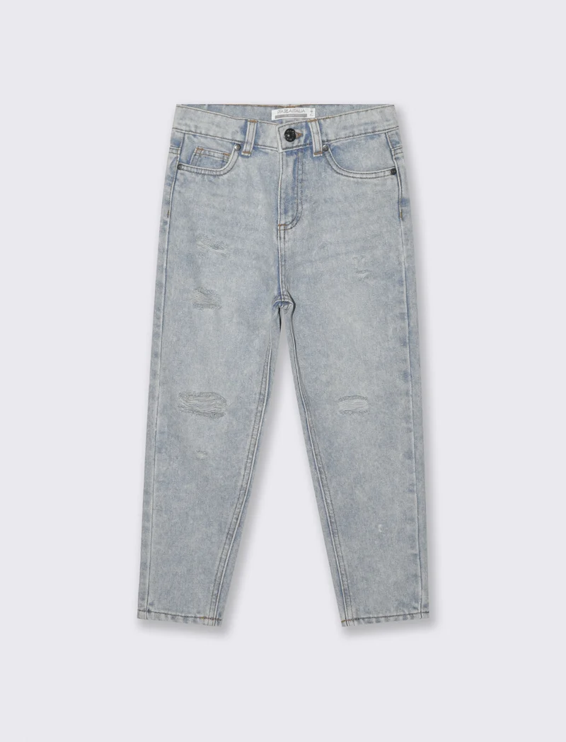 Jeans 5 tasche in cotone comodi e trendy - Denim