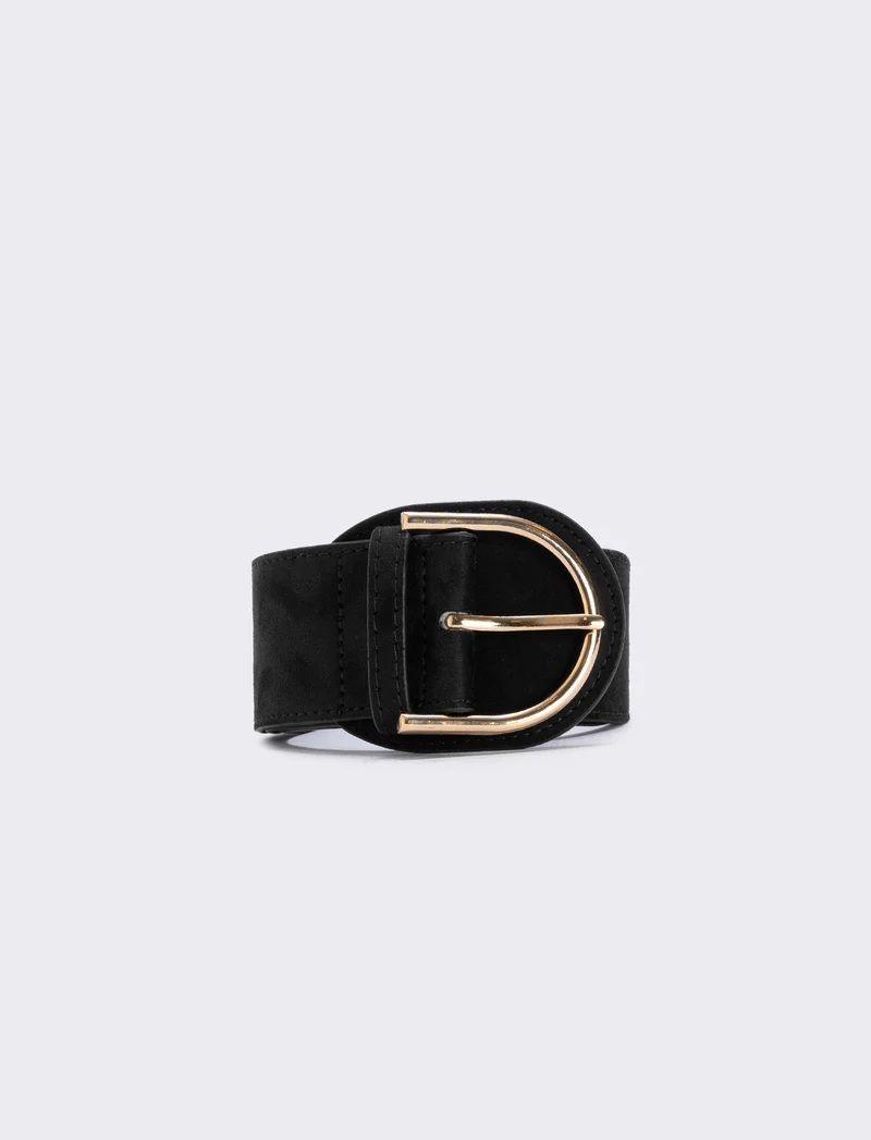 Cintura in suede elegante - Nero