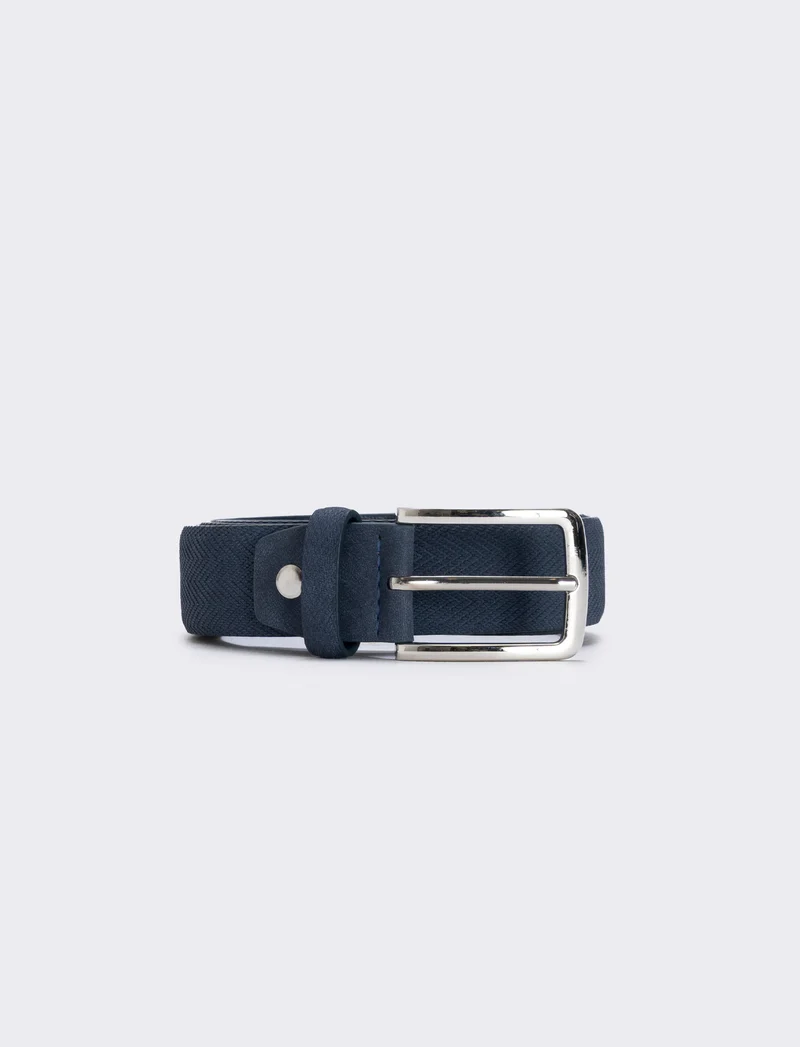 Cintura fusto spigato uomo elegante - Blu