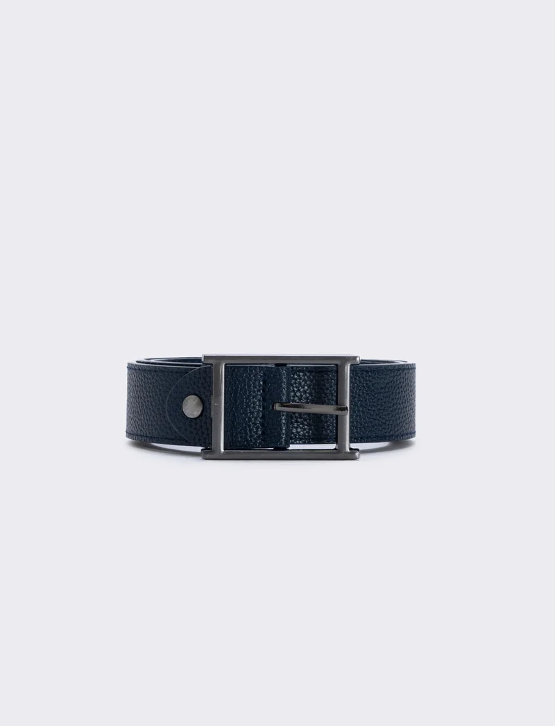 Cintura uomo con stampa dollaro - Blu navy