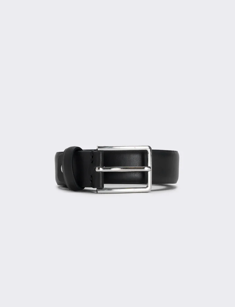Cintura basic uomo 3,5 cm versatile - Nero