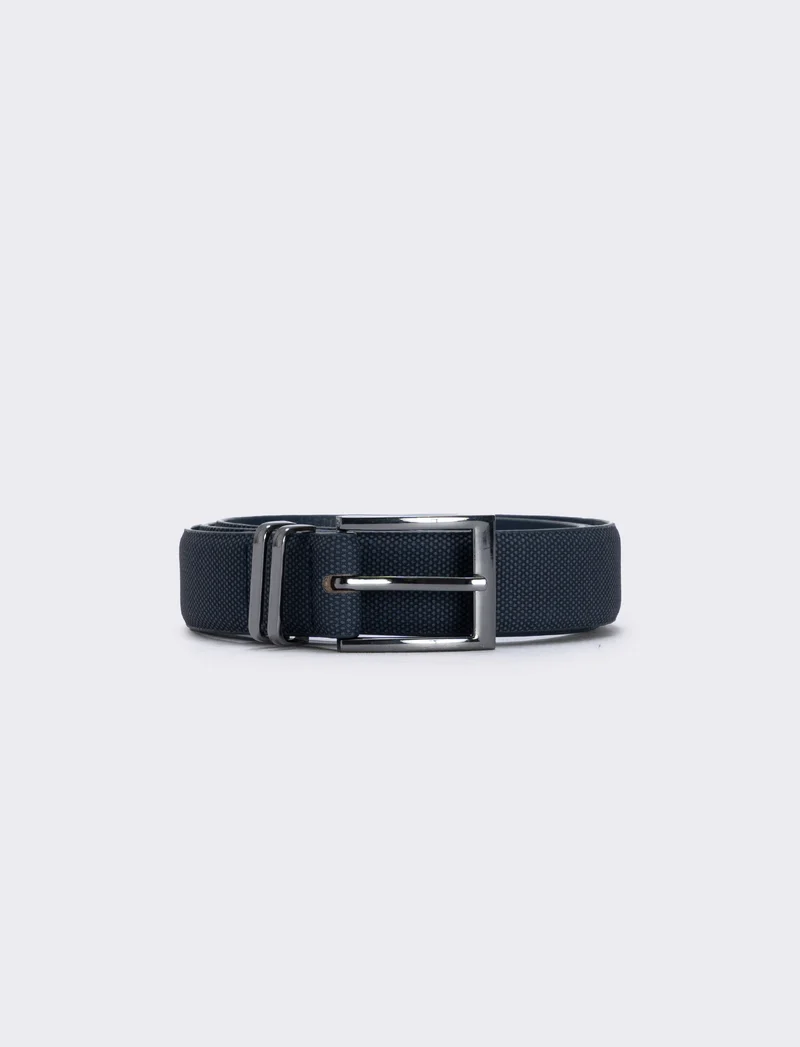 Cintura fusto nido d'ape elegante - Blu navy