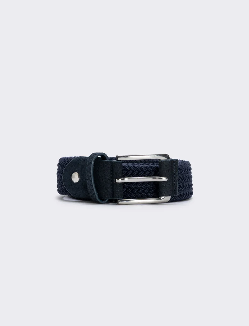 Cintura elastica intrecciata elegante - Blu