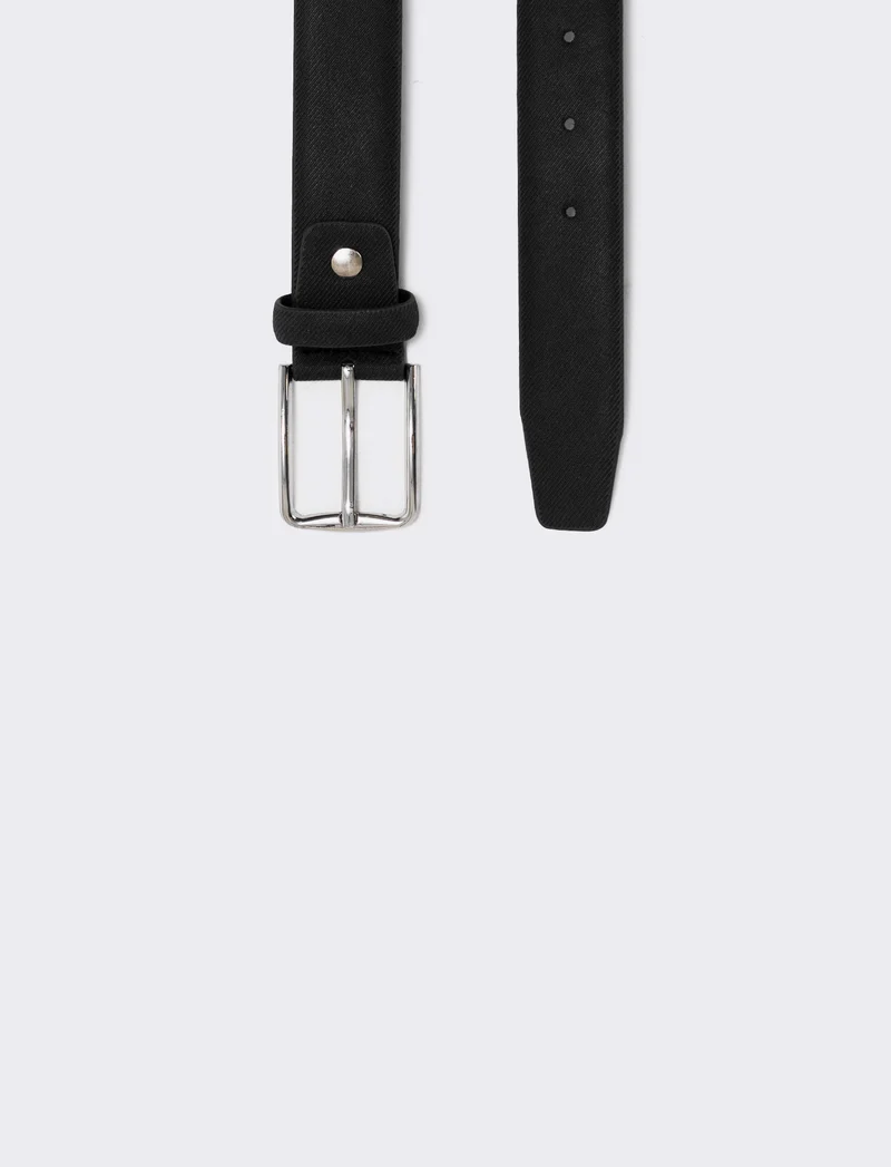 Cintura gommata rigata elegante e versatile - Nero