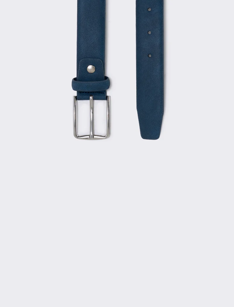 Cintura gommata rigata elegante e versatile - Blu