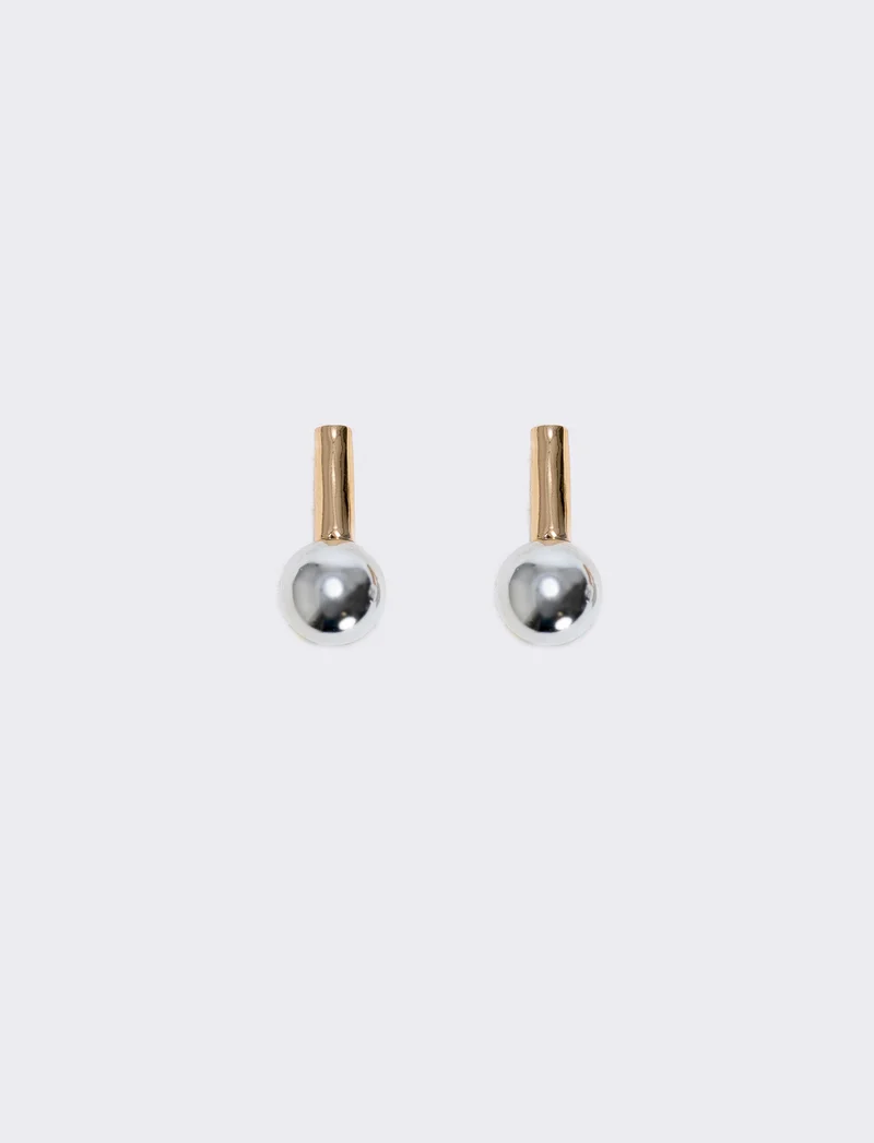 Orecchini pallina multicolor - Argento