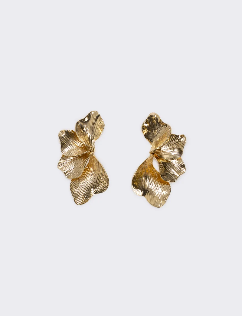 Orecchini Mezzo Fiore - Oro