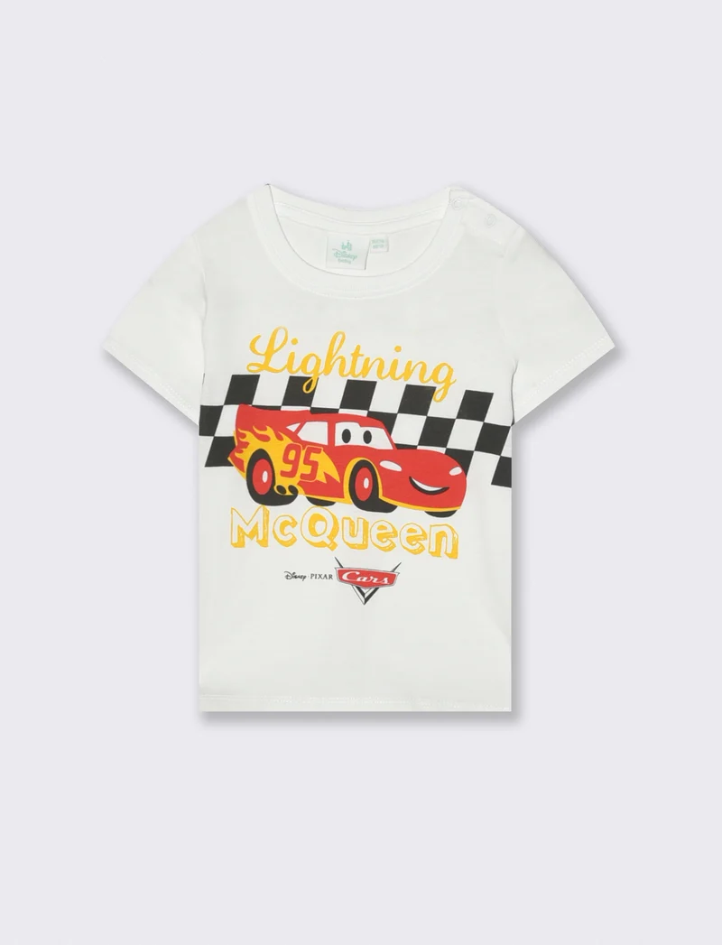 Maglietta Cars manica corta e trendy - Bianco