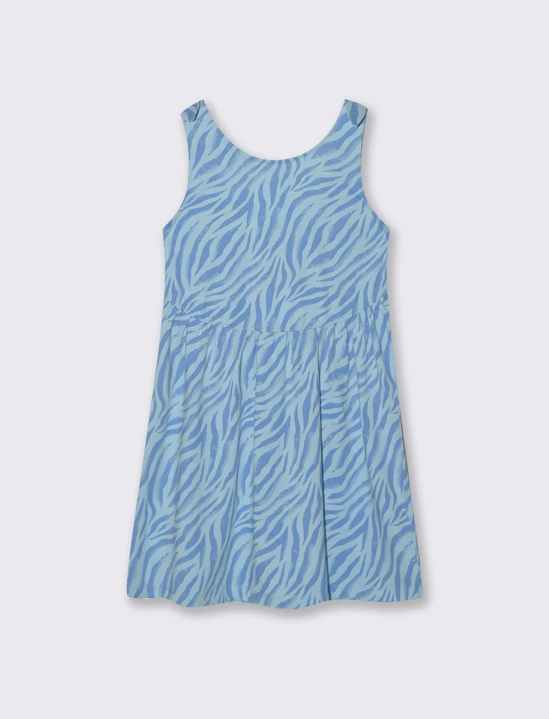 Abito estivo con fiocchi alle spalle - Azzurro
