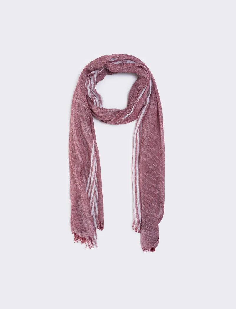 Foulard a righe larghe elegante e versatile - Rosso