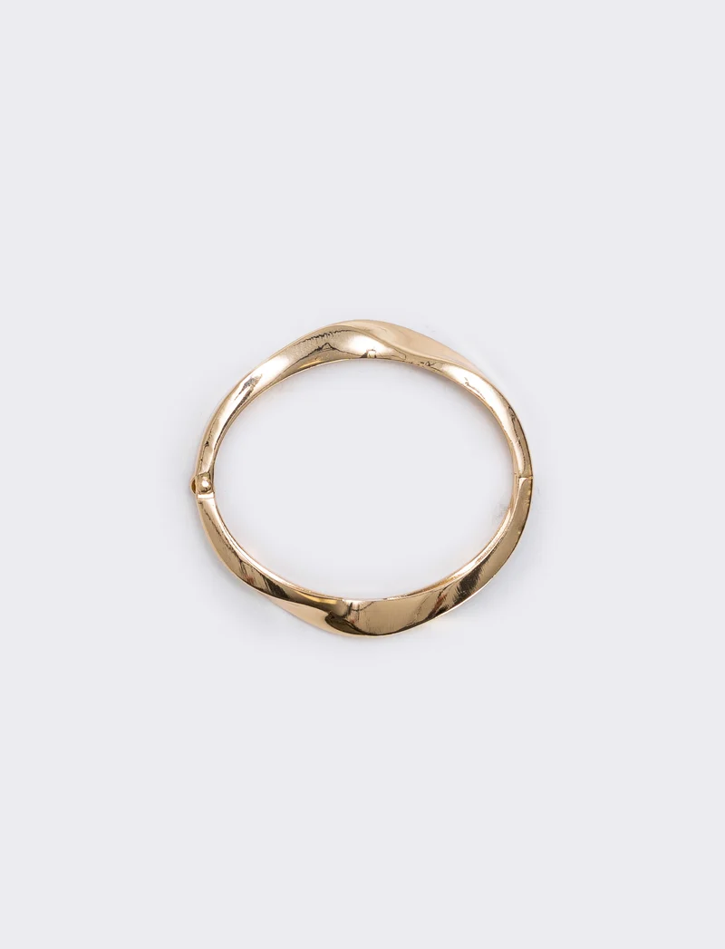 Bracciale rigido attorcigliato - Oro