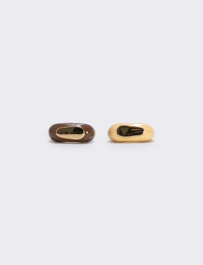Anelli con pietra elegante - Beige