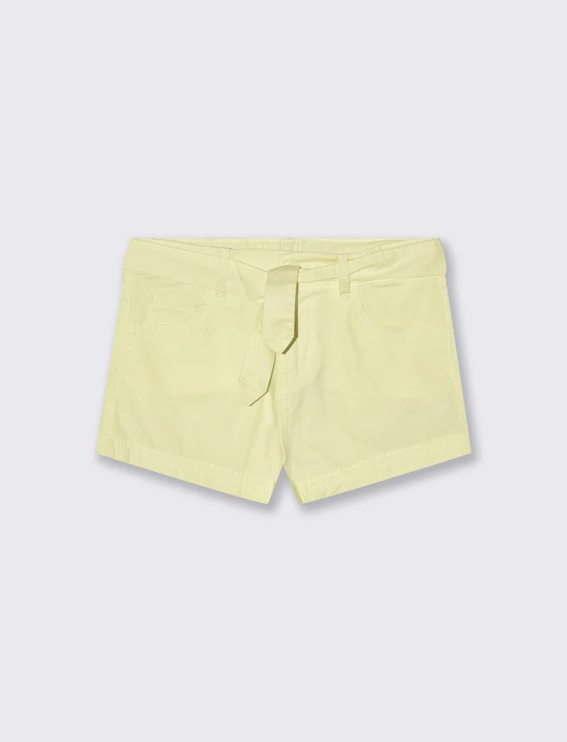 Pantaloncino cinque tasche da bambina - Giallo