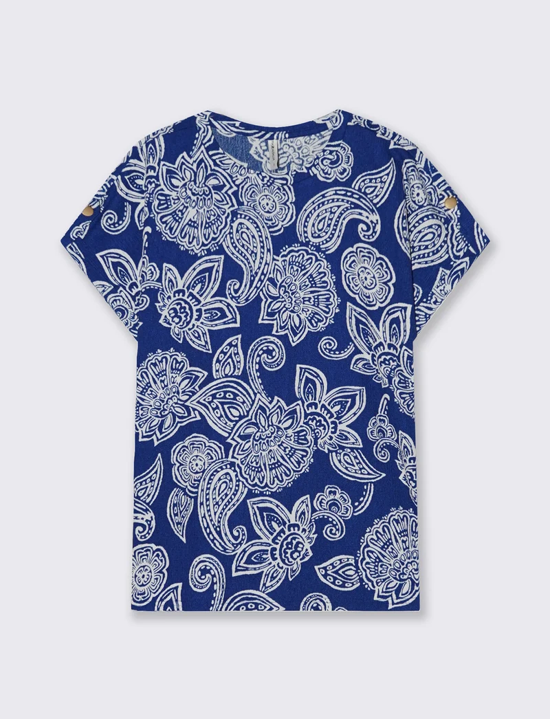 T-Shirt Basica Manica Corto con Spacchetti - var 2
