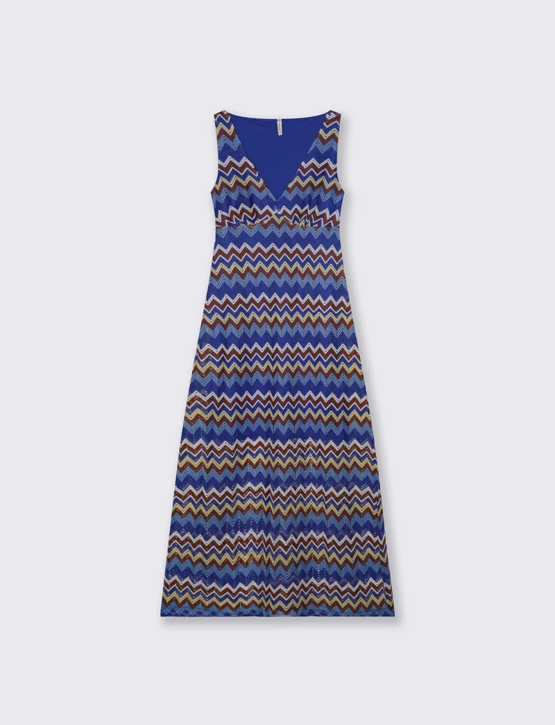 Vestito lungo senza maniche con scollo V - var 3