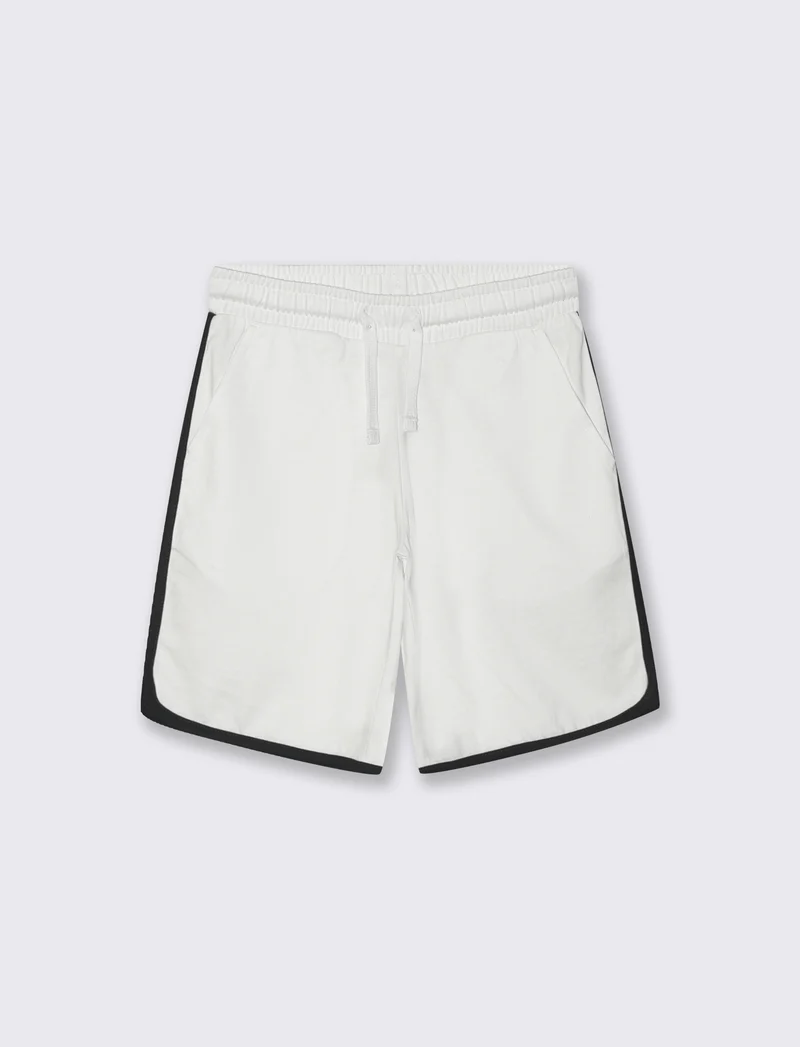 Bermuda baseball in jersey con lacci - Bianco